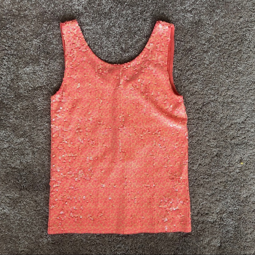 NWT J.Crew Heathered Sequin Tank in Neon Orange